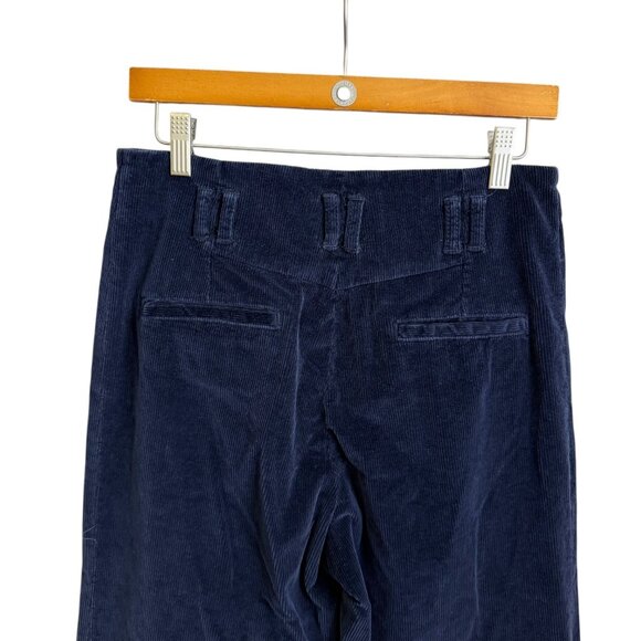 Cartonnier x Anthropologie Corduroy Wide Leg Pants Navy Size 8 Western Academia - Picture 4 of 7